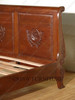 Carved Sleigh Style Panel Bed