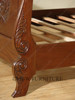 Carved Sleigh Style Panel Bed