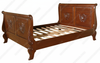 Carved Sleigh Style Panel Bed