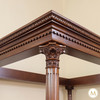 Solid Mahogany Roman Four Poster Canopy Bed (Queen)