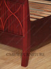 Solid Mahogany Rosewood Inlaid King Panel Bed