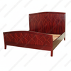 Solid Mahogany Rosewood Inlaid King Panel Bed