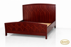 Solid Mahogany Rosewood Inlaid King Panel Bed