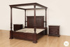 Casablanca Espresso Four Poster Canopy Bed