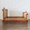 Pecan Cane Rattan Country Farmhouse Bed