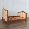 Pecan Cane Rattan Country Farmhouse Bed