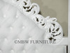 White Carved Four Poster Canopy Bed