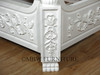 Solid Mahogany White Finish Ca King Canopy Poster Bed