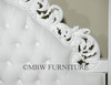White Carved Four Poster Canopy Bed