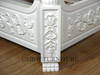 White Carved Four Poster Canopy Bed