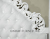 White Carved Four Poster Canopy Bed