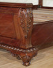 Mahogany Distressed Louis Philippe Manor Sleigh Bed