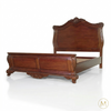Mahogany Distressed Louis Philippe Manor Sleigh Bed