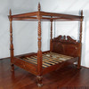 Walnut Queen Anne Four Post Canopy Bed