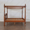 Walnut Queen Anne Four Post Canopy Bed