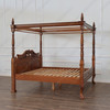 Walnut Queen Anne Four Post Canopy Bed