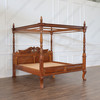 Walnut Queen Anne Four Post Canopy Bed