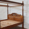 Walnut Queen Anne Four Post Canopy Bed