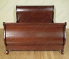Walnut Victorian Queen Sleigh Bed