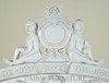 White Neoclassical Empire Revival Hand-Carved Bed