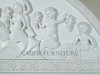 White Neoclassical Empire Revival Hand-Carved Bed