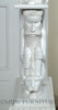 White Neoclassical Empire Revival Hand-Carved Bed