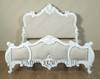 White French Upholstered Rococo Bed