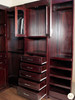 10.5ft Dark Mahogany/Cherry Walk In Closet System