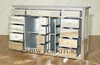 Silver Leaf Mirrored 15-Drawer Dresser