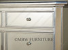 Silver Leaf Mirrored 15-Drawer Dresser