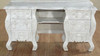 Antiqued White French Rococo Vanity Mirror Dresser