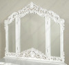 Antiqued White French Rococo Vanity Mirror Dresser