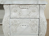 Antiqued White French Rococo Vanity Mirror Dresser