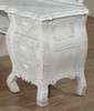 Antiqued White French Rococo Vanity Mirror Dresser