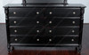Distressed Black 8 Drawer Dresser Chest w/ Mirror