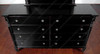 Distressed Black 8 Drawer Dresser w/ Mirror