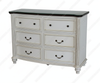 Custom Mahogany Painted White marble top Chest Dresser