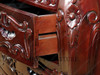 Dark Mahogany French Rococo 6-Drawer Chest