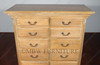 Vintage Solid Teak 12 Drawer Chest of Drawers Dresser