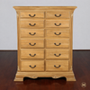 Solid Teak 12 Drawer Dresser Chest