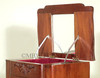 Antiqued Mahogany 5 Drawer Jewelry Chest Armoire w/ Mirror