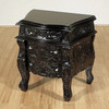 Black Rococo 3 Drawer Nightstand / Bedside Table/Chest