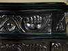 Black Rococo 3 Drawer Nightstand / Bedside Table/Chest
