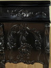 Black Rococo 3 Drawer Nightstand / Bedside Table/Chest