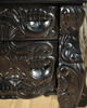 Black Rococo 3 Drawer Nightstand / Bedside Table/Chest