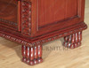 Cherry Baroque 3-Drawer Nightstand Side Table