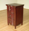 Solid Mahogany Victorian 3 Drawer Nightstand Side Table