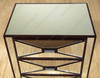 Mirrored 3-Drawer Tuxedo Nightstand