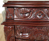 Solid Mahogany Rococo 3 Drawer Bedside Table Nightstand