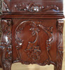 Solid Mahogany Rococo 3 Drawer Bedside Table Nightstand